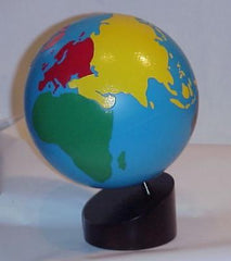 Globe with Stand - Continents Colored